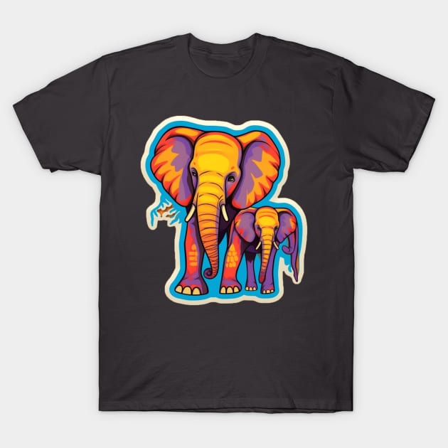 Cute cartoon elephant T-Shirt by Stickermagician